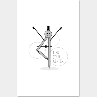 Find your center illustration Posters and Art